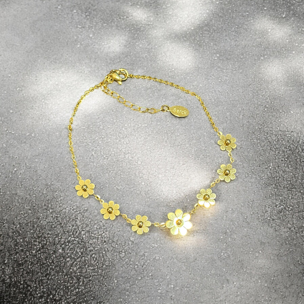 Waterproof 7 Flower Anklet