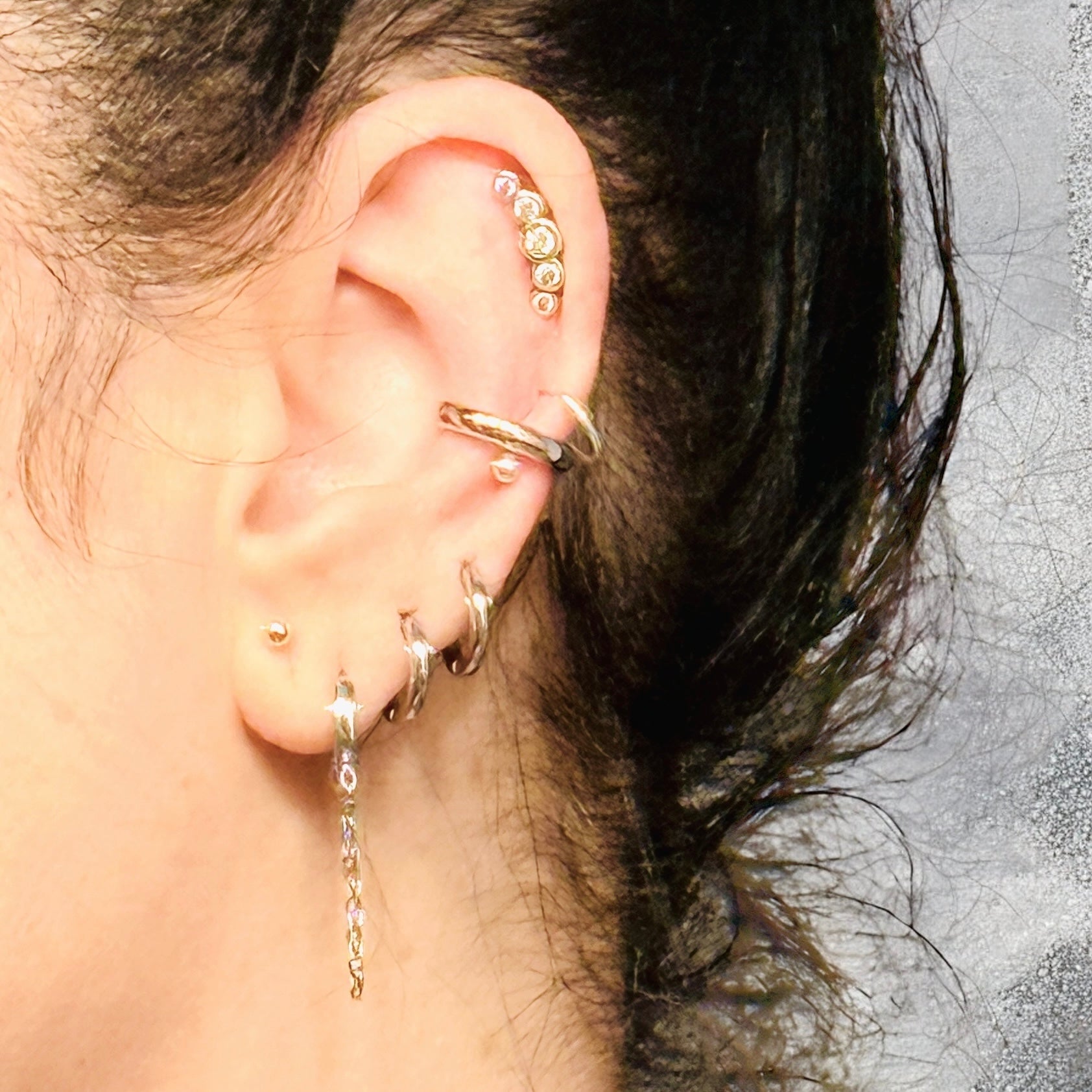 Waterproof Dainty Ear Cuff Solid Sterling Silver (Sold as a Single)