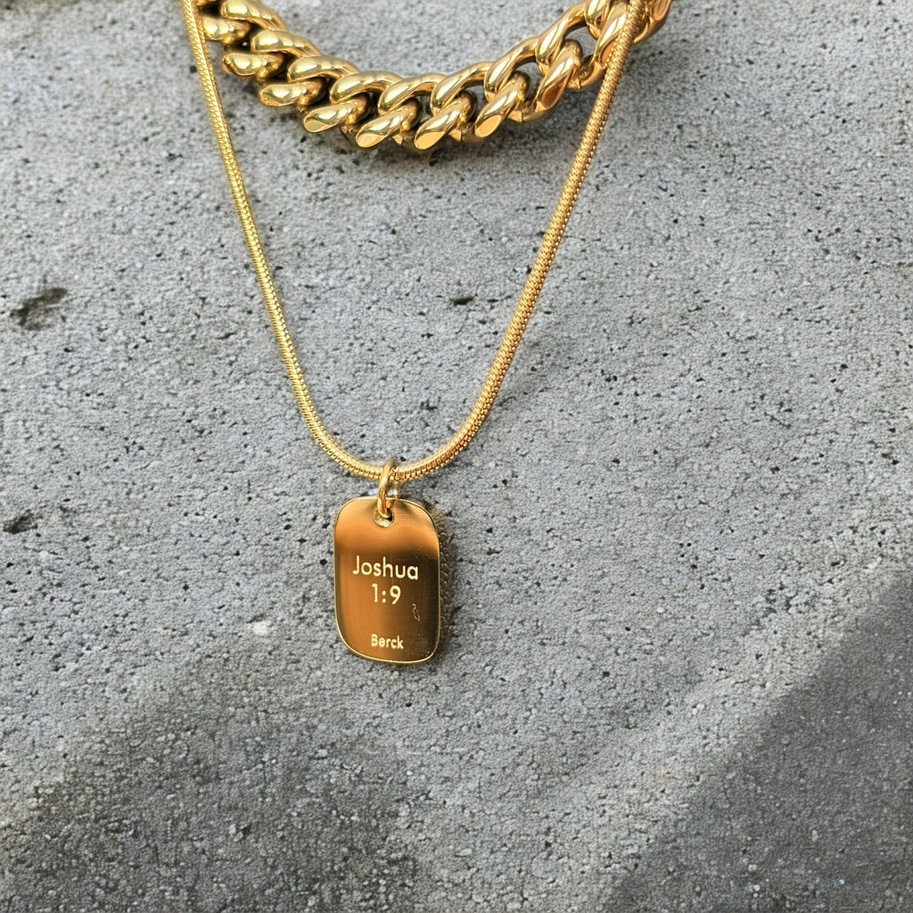 Waterproof Two Piece Layering Necklace "Do Not Be Afraid"