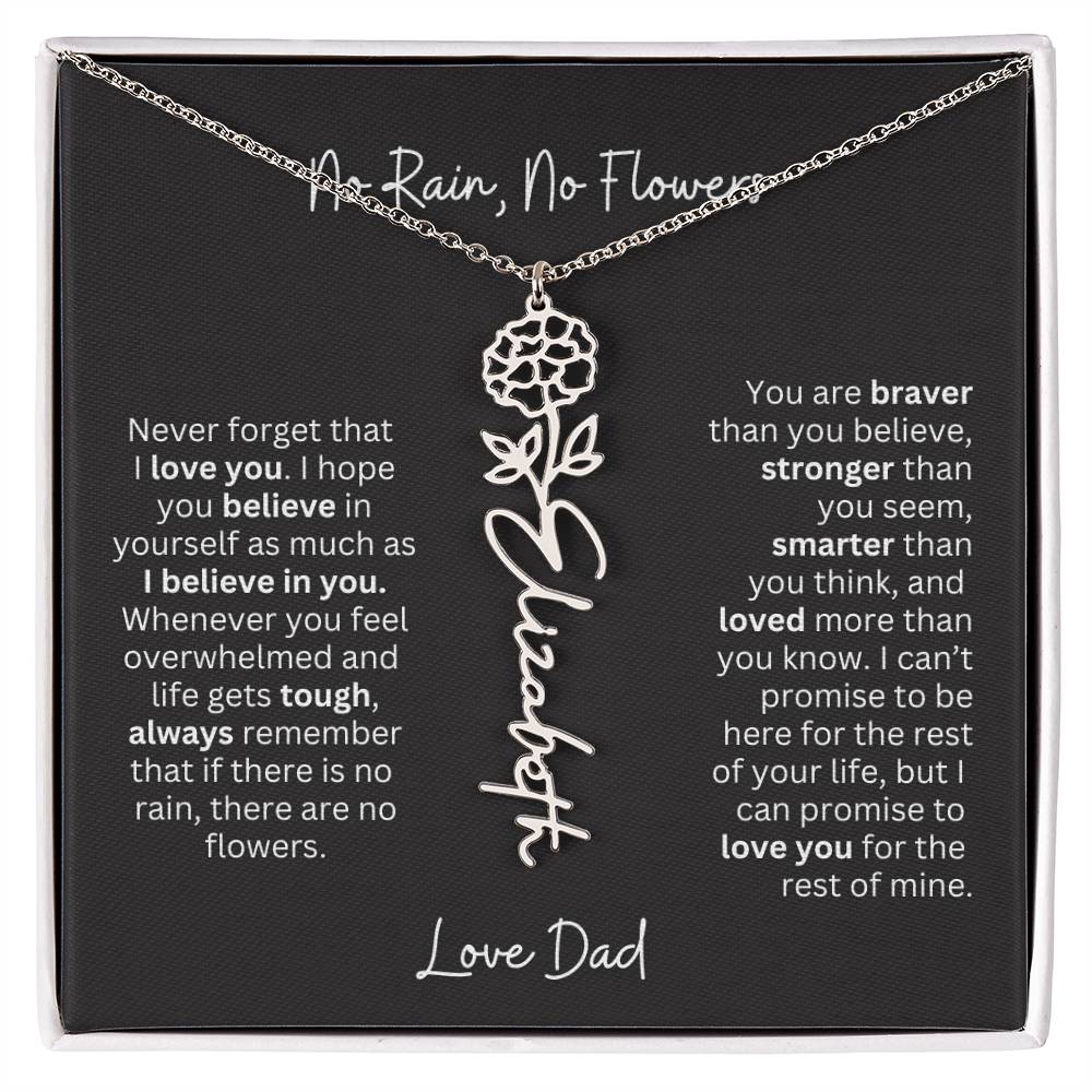 Beautiful Necklace Gift for Daughter From Dad - 'Never Forget That I Love You