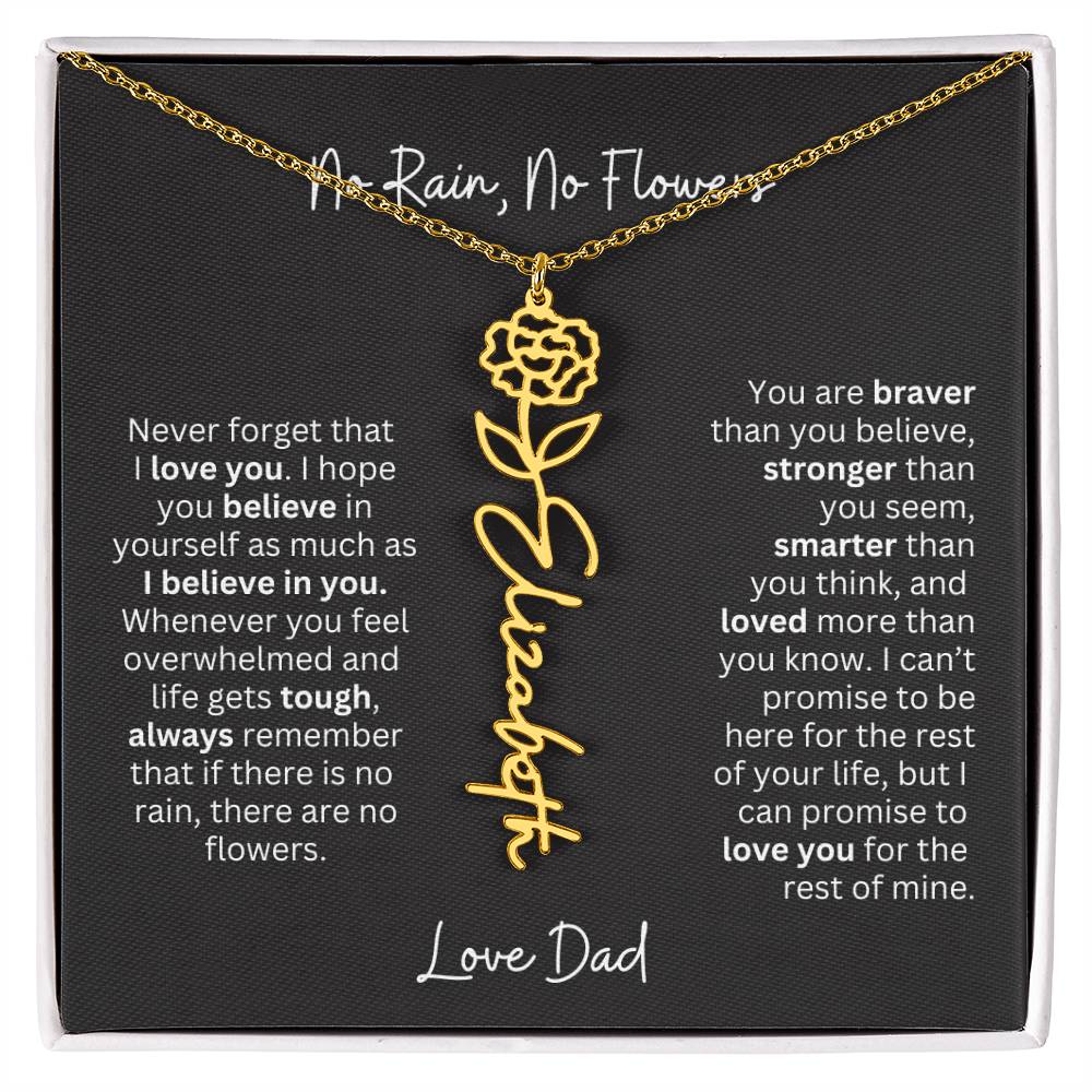Beautiful Necklace Gift for Daughter From Dad - 'Never Forget That I Love You