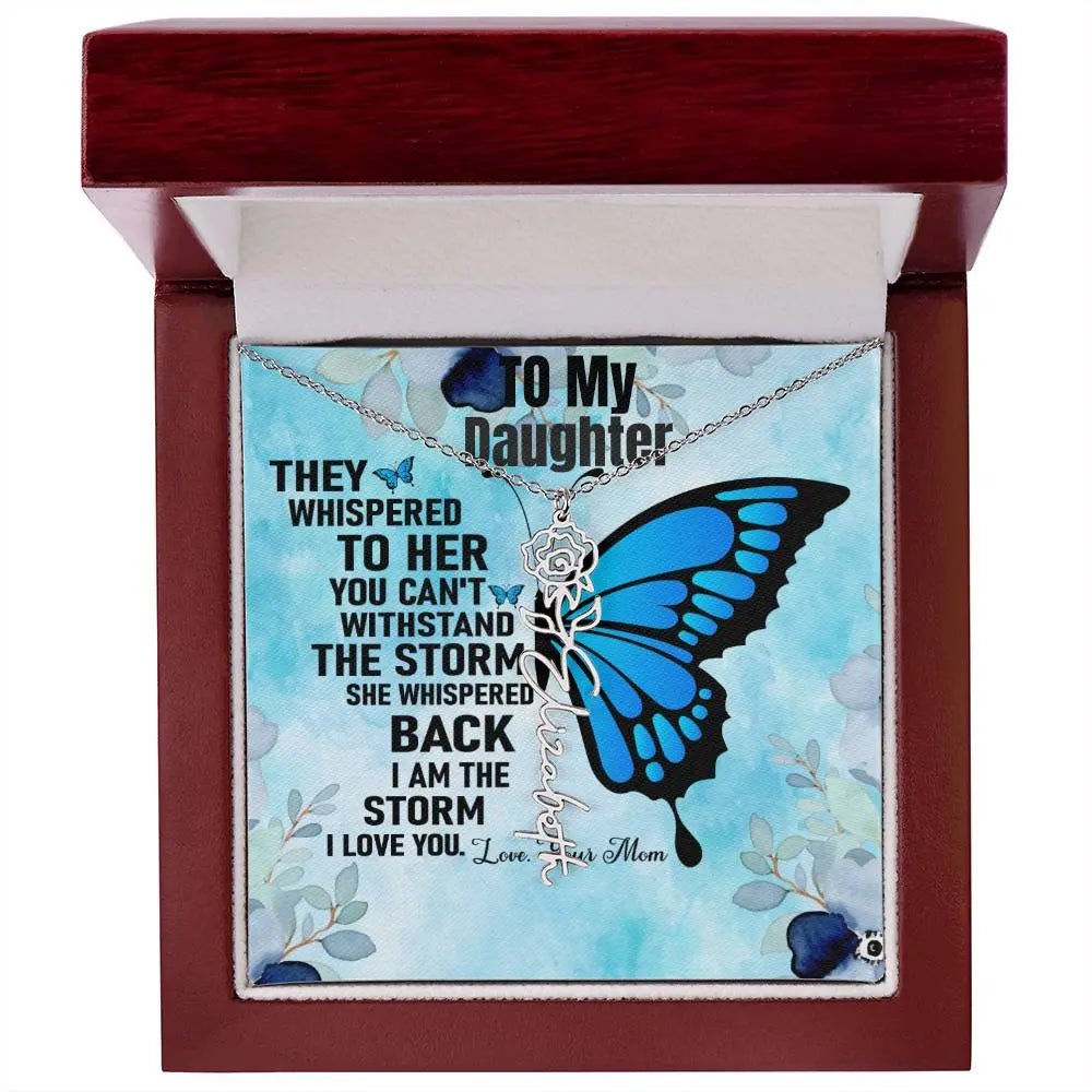 Gift From Mom to Daughter I I Love You - Birth Necklace