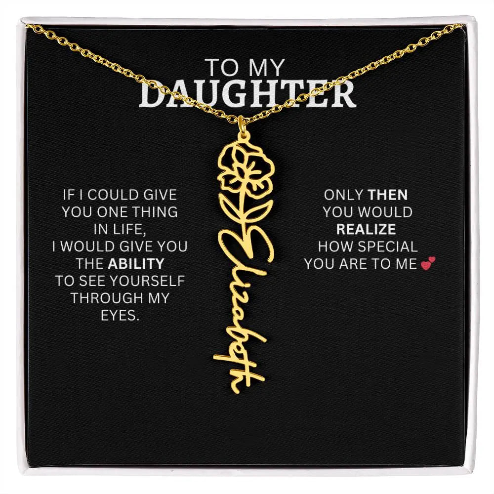 To My Daughter | I Love You - Birth Necklace