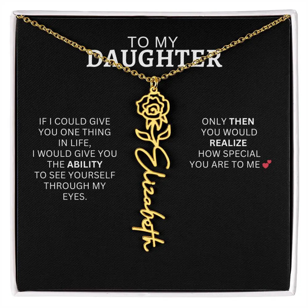 To My Daughter | I Love You - Birth Necklace