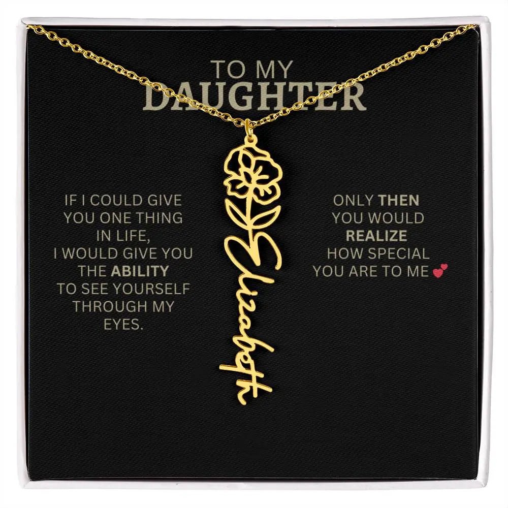 To My Daughter | I Love You - Birth Necklace