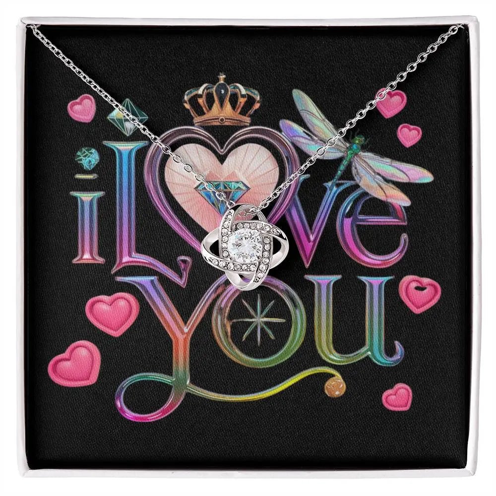 To My Daughter | I Love You - Love Knot Necklace